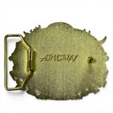 "US Blues" 3D Belt Buckle - Polished Brass Edition