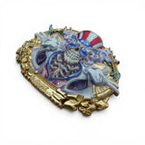"US Blues" 3D Belt Buckle - Color Enamel Edition