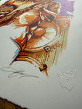 "Rosebud" Jerry Garcia Letterpress Portrait