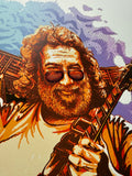 "Rosebud" Jerry Garcia Letterpress Portrait