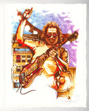 "Rosebud" Jerry Garcia Letterpress Portrait