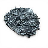 "US Blues" 3D Belt Buckle - Antique Silver Edition